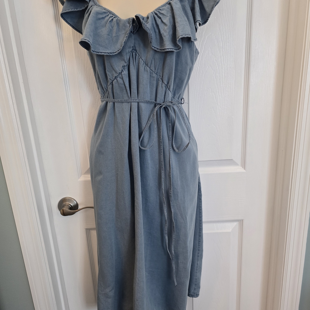 French Connection Denim Blue Midi Dress